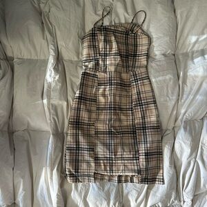 Plaid Spaghetti Strap Dress